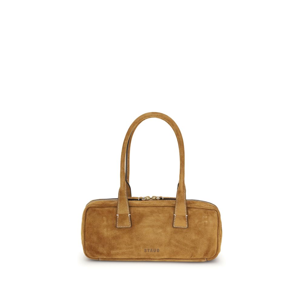 Staud Beigefarbene Kalbshaut Bos Taurus Schultertasche